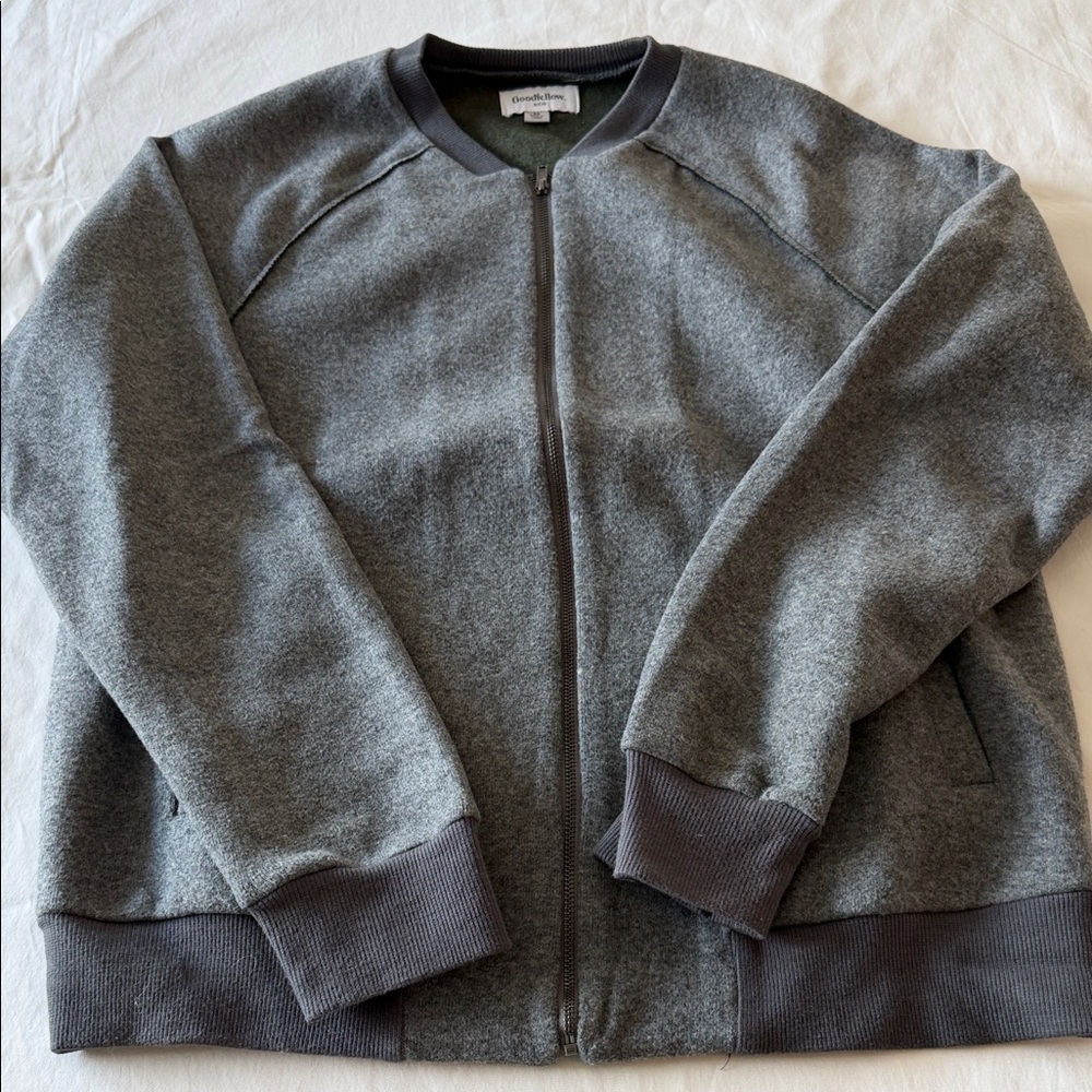 Goodfellow & Co Gray Zip Up Bomber Sweater